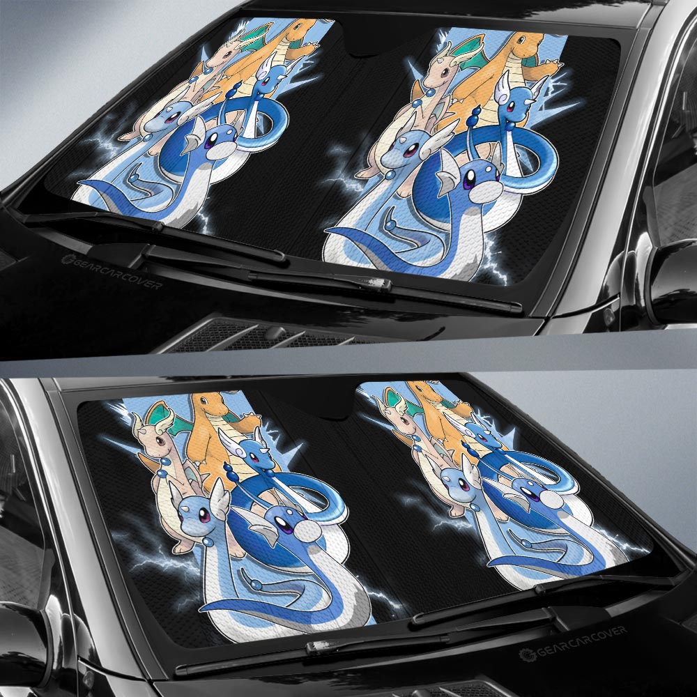 Dragonite Car Sunshade Custom Car Accessories For Fans - Gearcarcover - 2