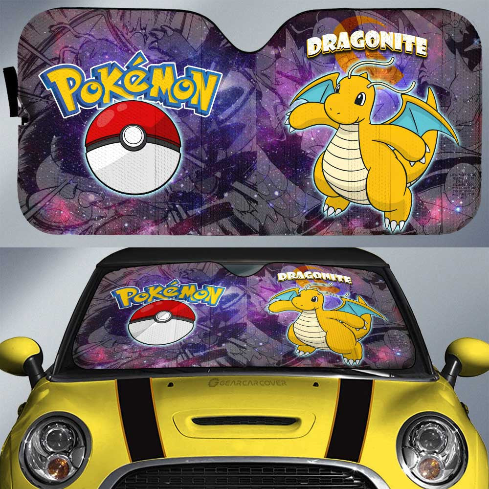 Dragonite Car Sunshade Custom Galaxy Manga Style - Gearcarcover - 1