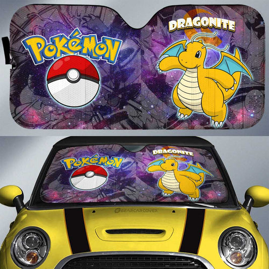 Dragonite Car Sunshade Custom Galaxy Manga Style - Gearcarcover - 1