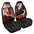 Eagle Car Seat Covers Custom American Flag Car Accessories - Gearcarcover - 3