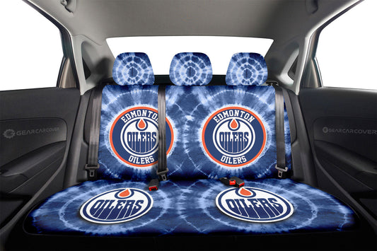 Edmonton Oilers Car Back Seat Covers Custom Tie Dye Car Accessories - Gearcarcover - 2