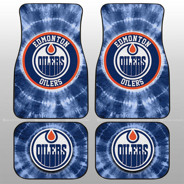 Edmonton Oilers Car Floor Mats Custom Tie Dye Car Accessories - Gearcarcover - 1