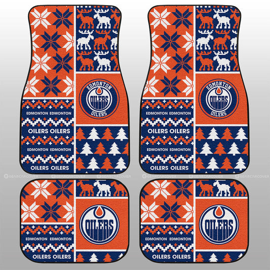 Edmonton Oilers Car Floor Mats Custom Ugly Style Car Accessories - Gearcarcover - 1