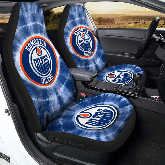 Edmonton Oilers Car Seat Covers Custom Tie Dye Car Accessories - Gearcarcover - 2