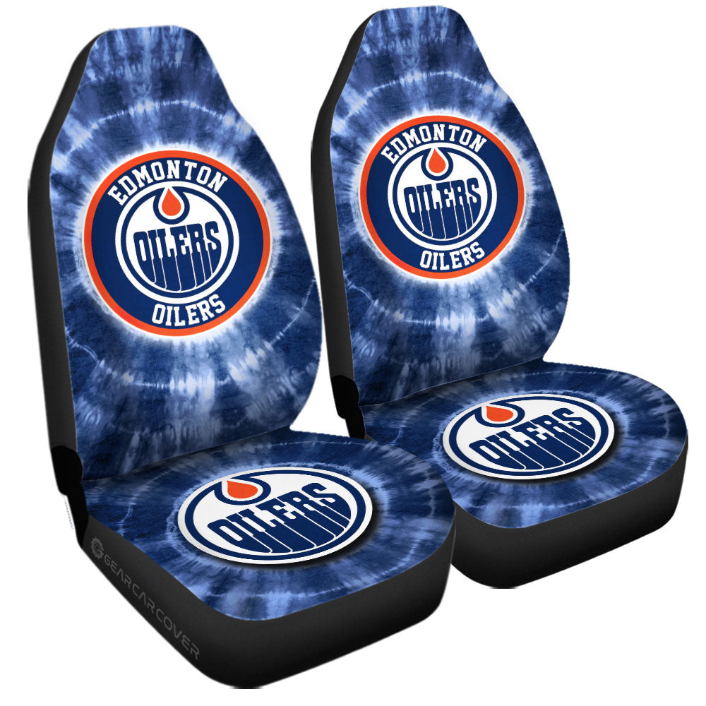 Edmonton Oilers Car Seat Covers Custom Tie Dye Car Accessories - Gearcarcover - 3