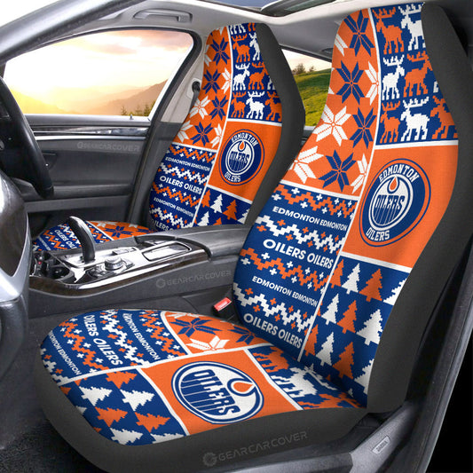 Edmonton Oilers Car Seat Covers Custom Ugly Style Car Accessories - Gearcarcover - 1