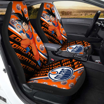Edmonton Oilers Car Seat Covers Goku Car Decorations For Fans - Gearcarcover - 1