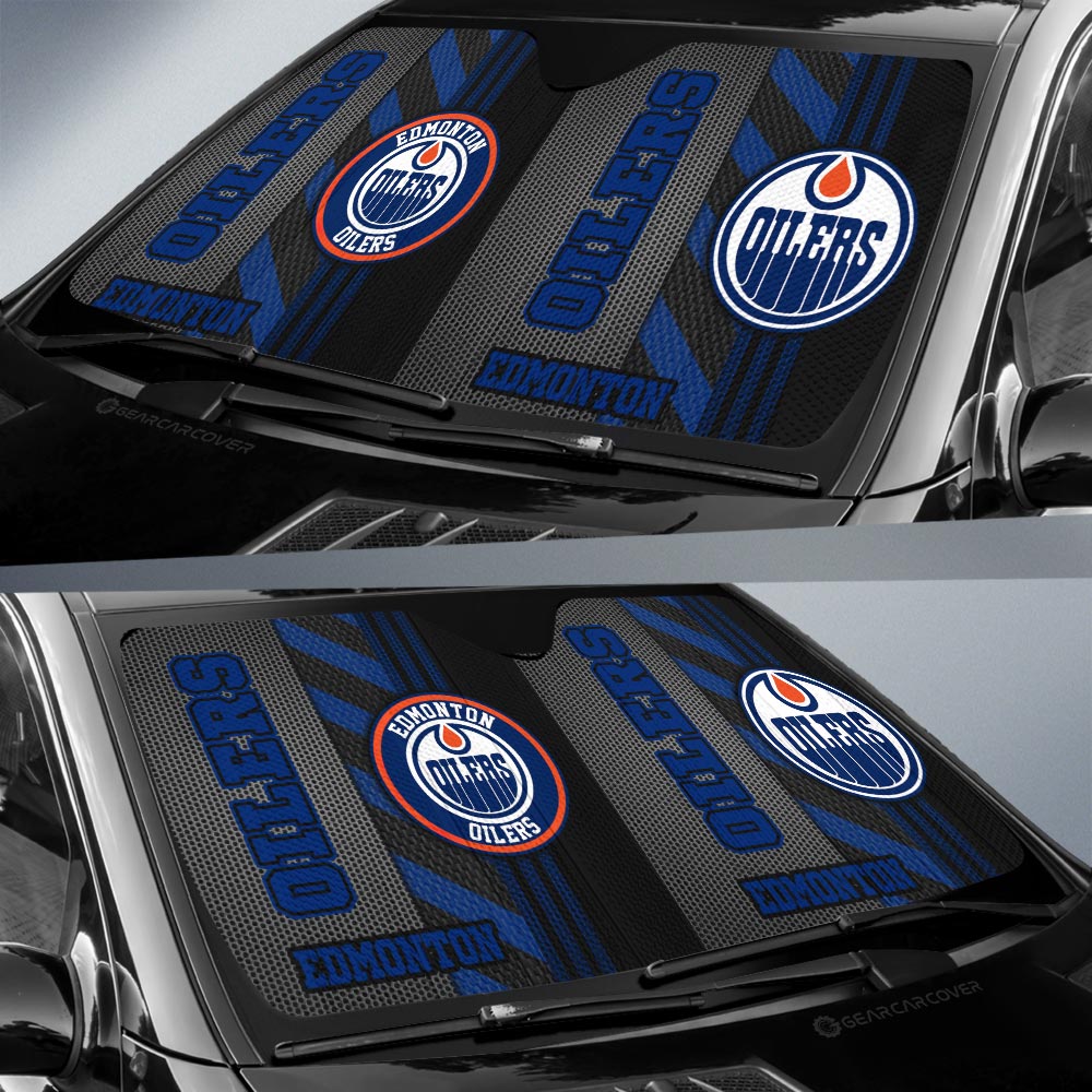 Edmonton Oilers Car Sunshade Custom Car Accessories - Gearcarcover - 2