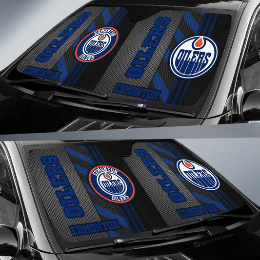Edmonton Oilers Car Sunshade Custom Car Accessories - Gearcarcover - 2