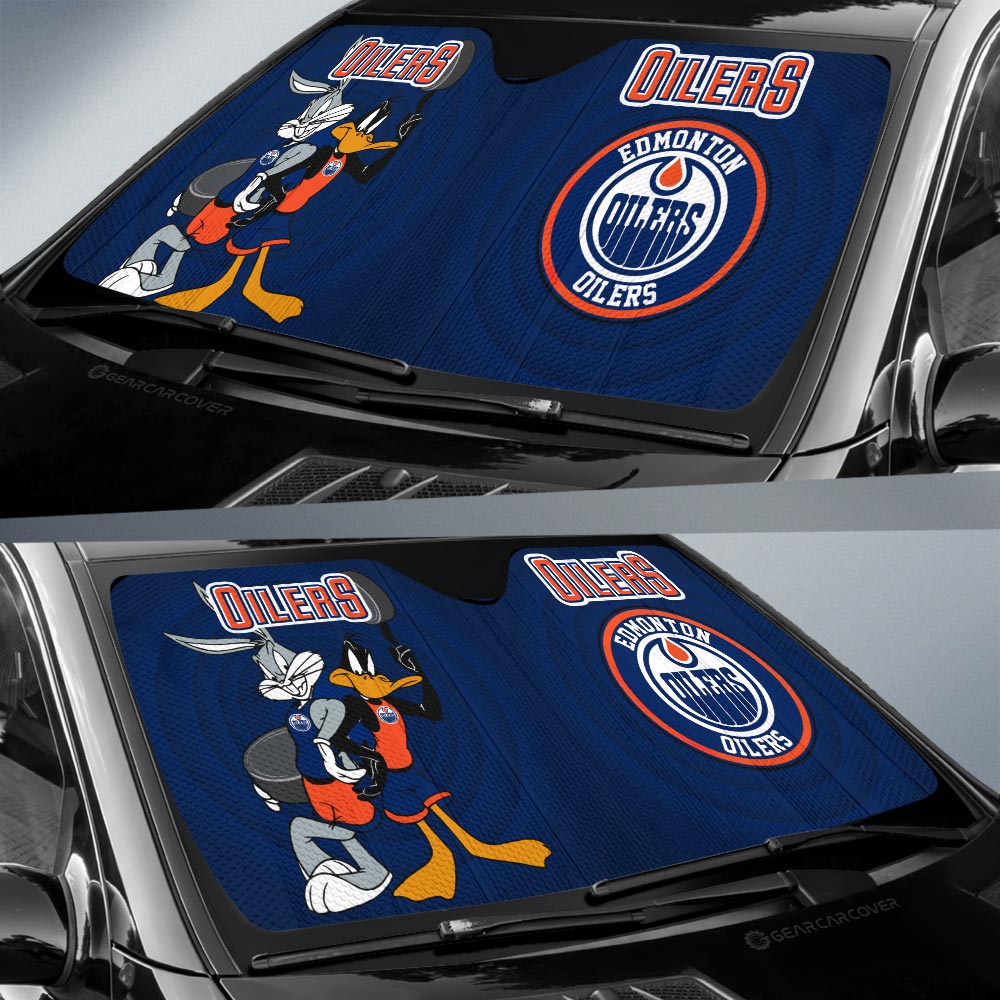 Edmonton Oilers Car Sunshade Custom Car Accessories - Gearcarcover - 2