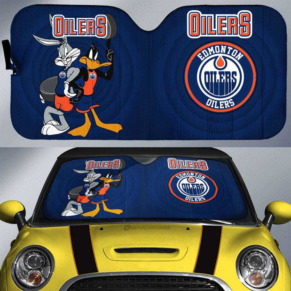 Edmonton Oilers Car Sunshade Custom Car Accessories - Gearcarcover - 1