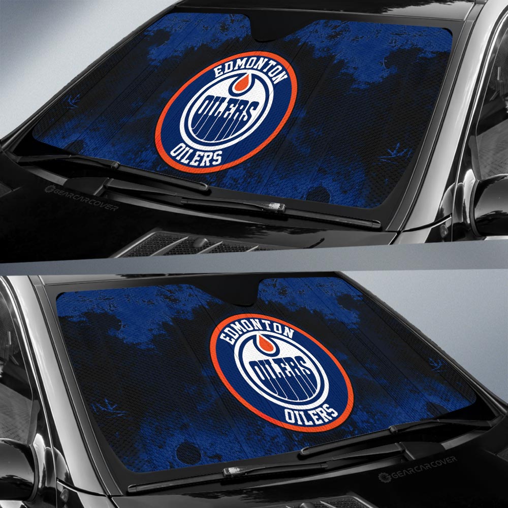 Edmonton Oilers Car Sunshade Custom Car Accessories - Gearcarcover - 2