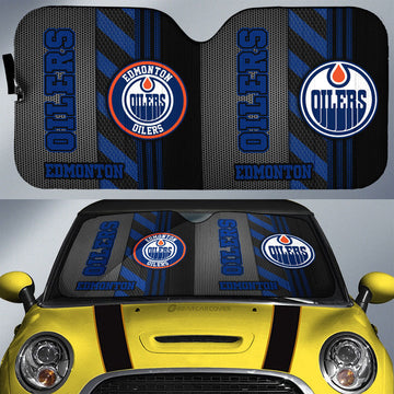 Edmonton Oilers Car Sunshade Custom Car Accessories - Gearcarcover - 1