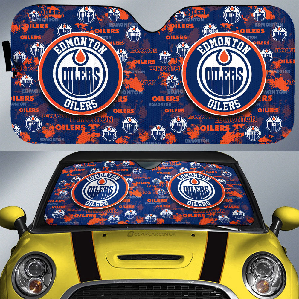 Edmonton Oilers Car Sunshade Custom Car Accessories - Gearcarcover - 1