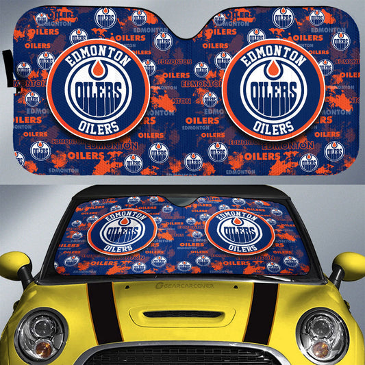 Edmonton Oilers Car Sunshade Custom Car Accessories - Gearcarcover - 1