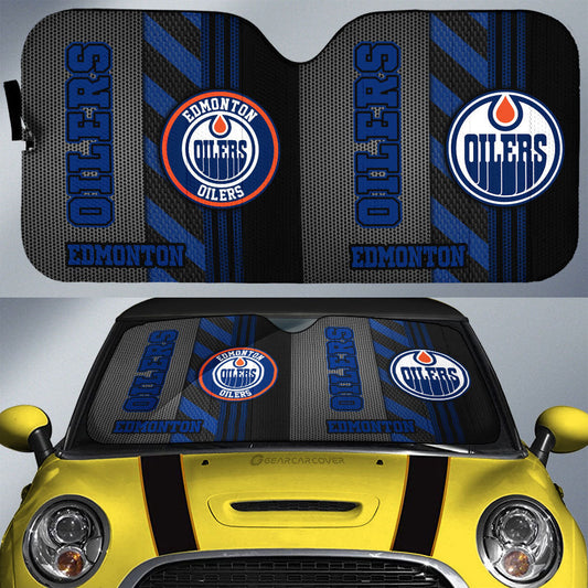 Edmonton Oilers Car Sunshade Custom Car Accessories - Gearcarcover - 1