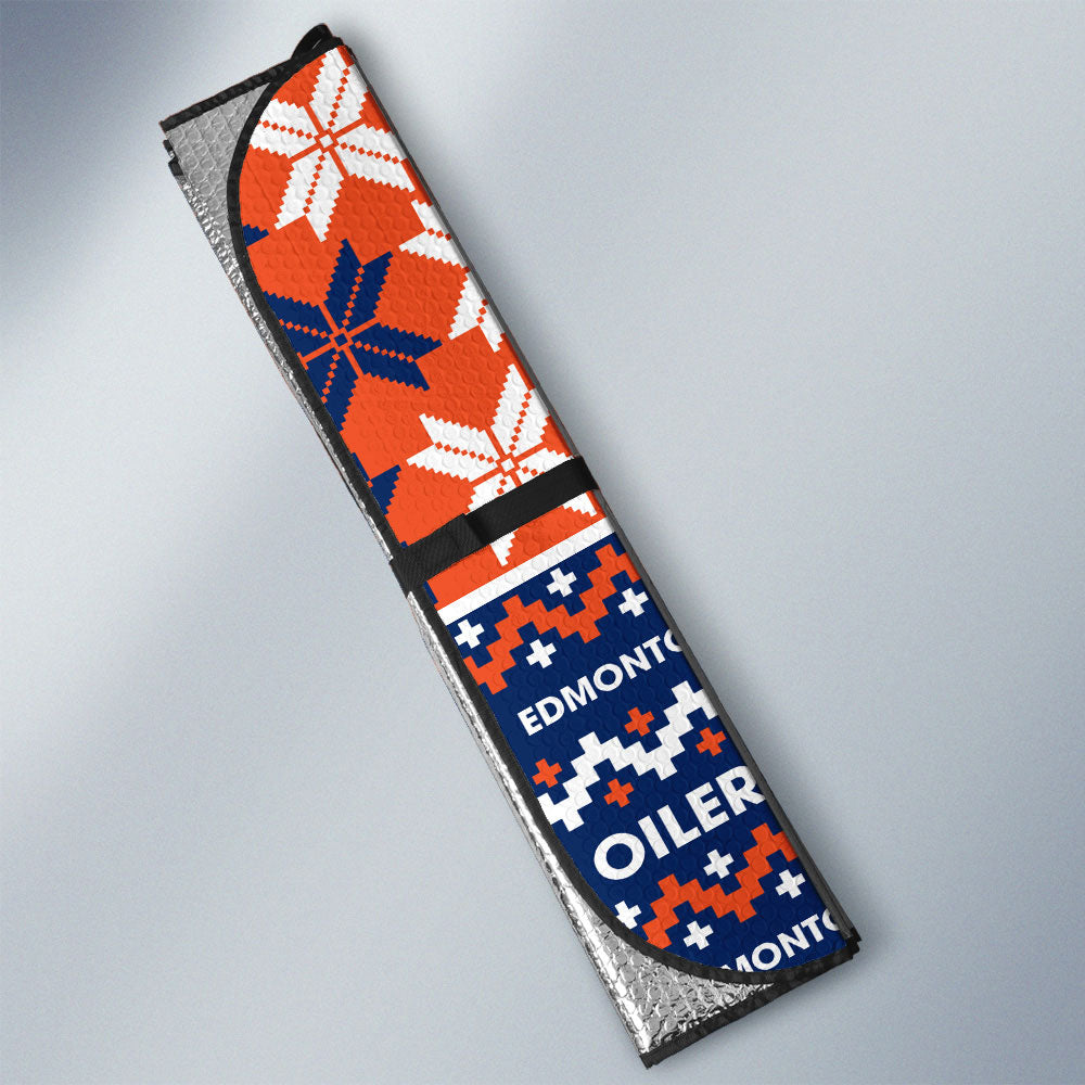 Edmonton Oilers Car Sunshade Custom Ugly Style Car Accessories - Gearcarcover - 3