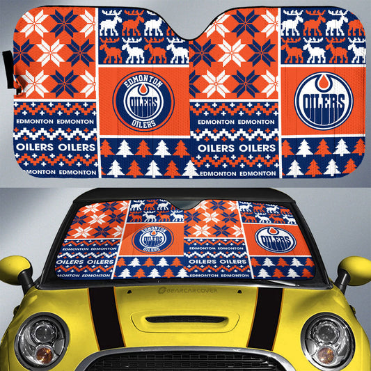 Edmonton Oilers Car Sunshade Custom Ugly Style Car Accessories - Gearcarcover - 1