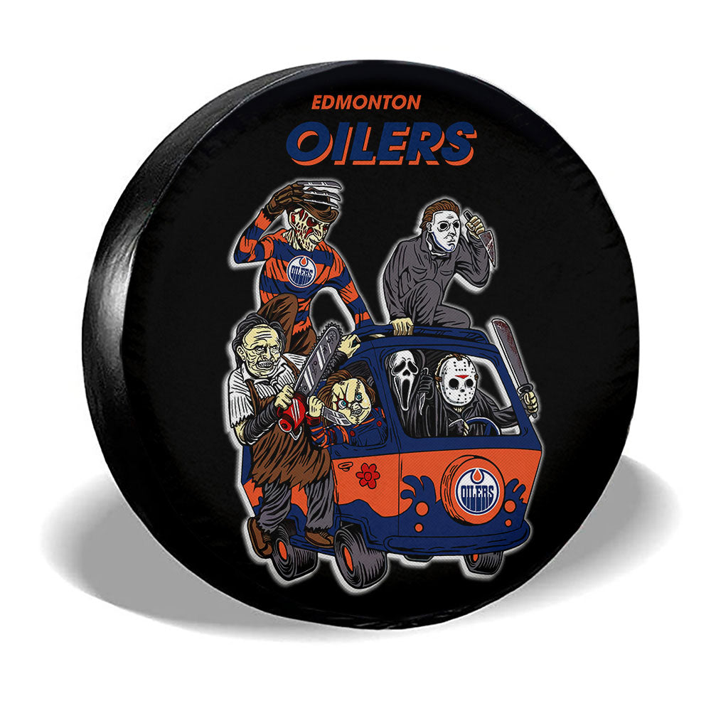 Edmonton Oilers Spare Tire Covers Horror Characters Car Accessories - Gearcarcover - 3