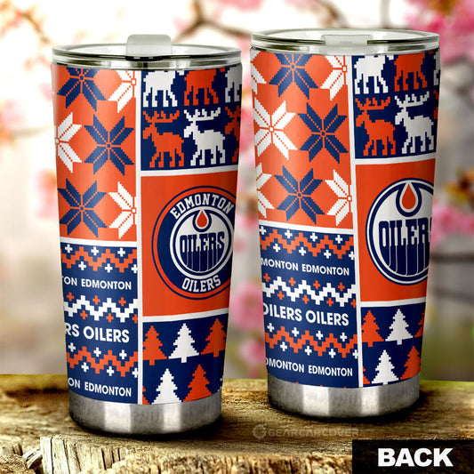 Edmonton Oilers Tumbler Cup Custom Ugly Style Car Accessories - Gearcarcover - 2