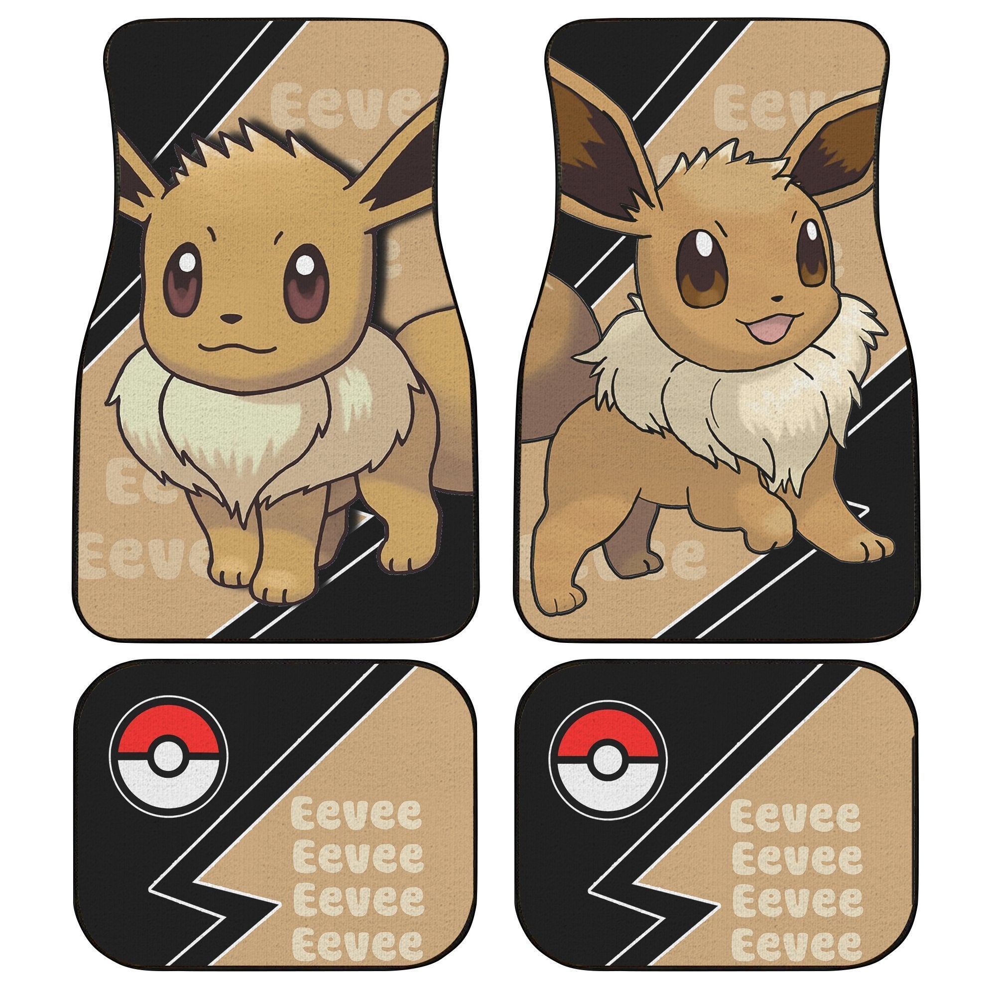 Eevee Car Floor Mats Custom Anime Car Interior Accessories - Gearcarcover - 1