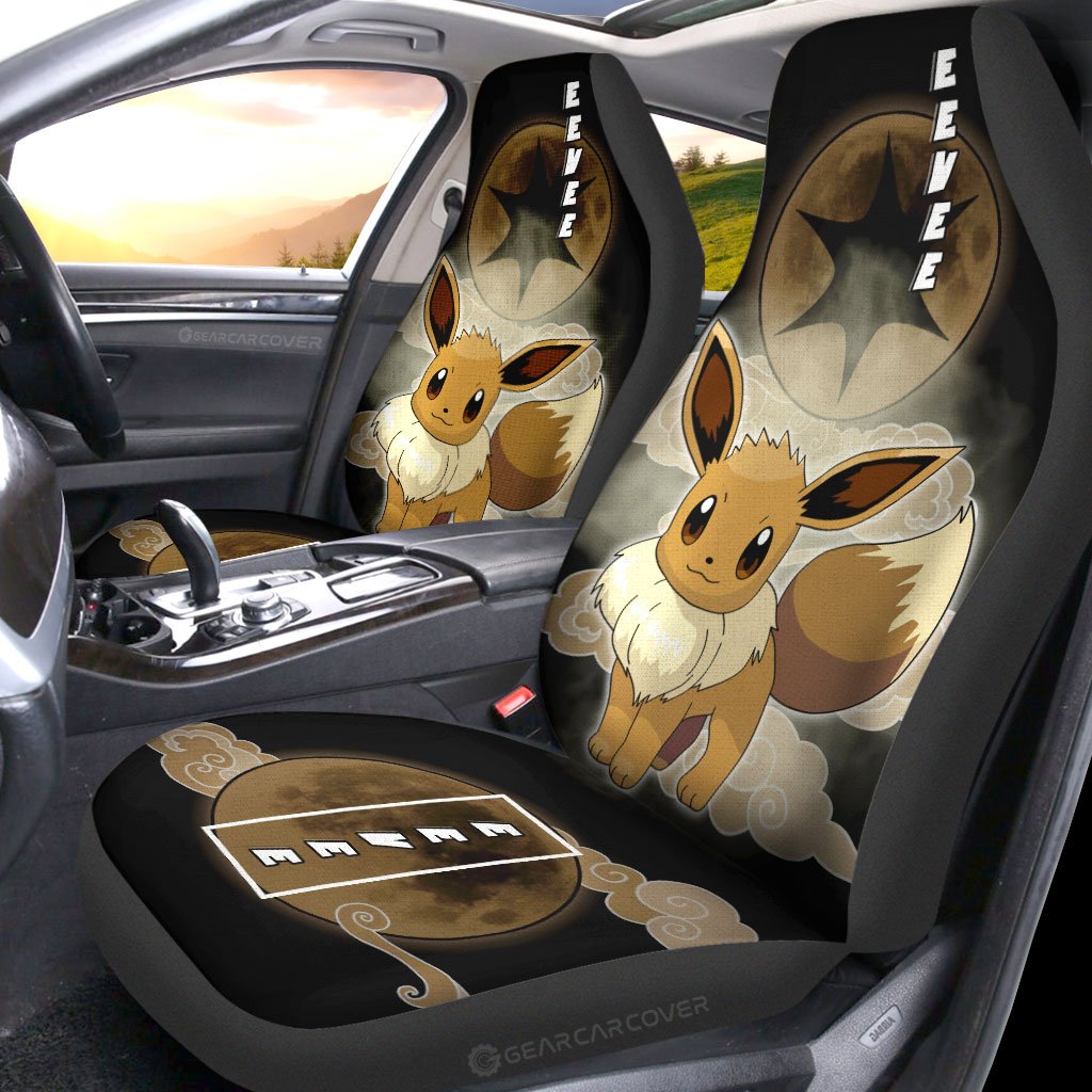 Eevee Car Seat Covers Custom Anime Car Accessories For Anime Fans - Gearcarcover - 2