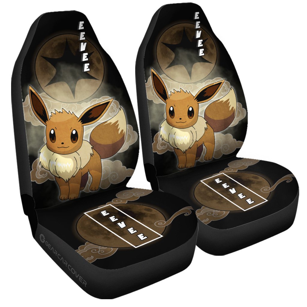 Eevee Car Seat Covers Custom Anime Car Accessories For Anime Fans - Gearcarcover - 3