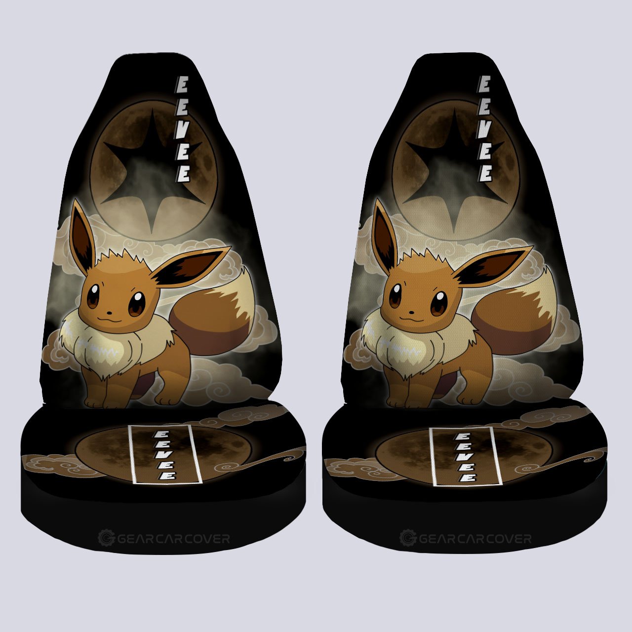 Eevee Car Seat Covers Custom Anime Car Accessories For Anime Fans - Gearcarcover - 4