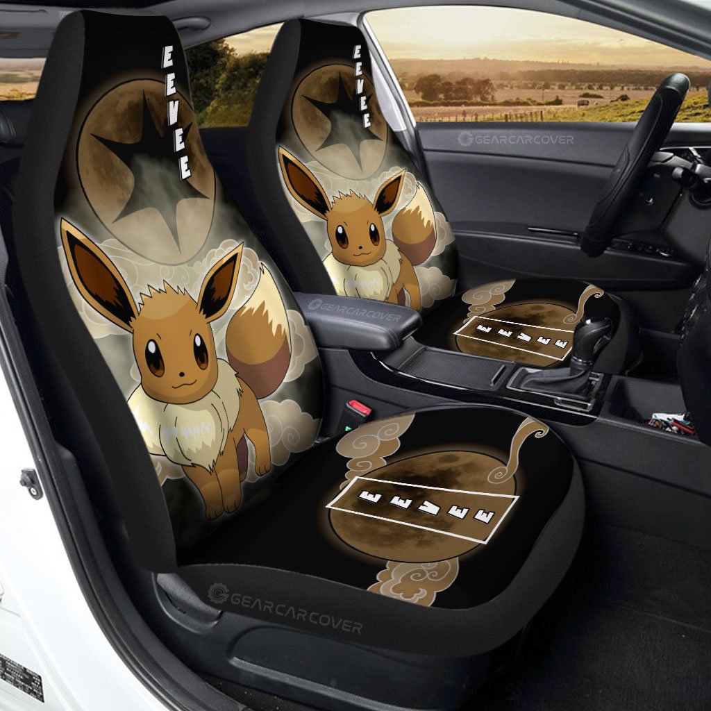 Eevee Car Seat Covers Custom Anime Car Accessories For Anime Fans - Gearcarcover - 1