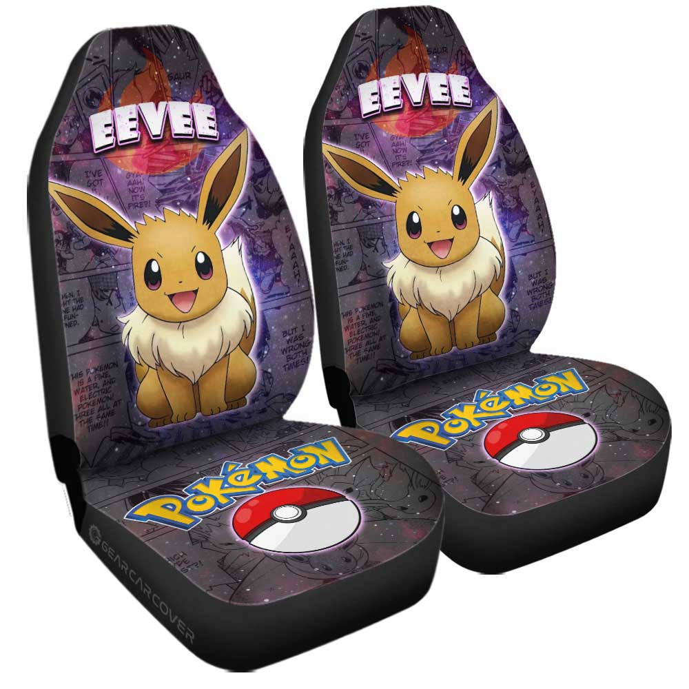 Eevee Car Seat Covers Custom Anime Galaxy Manga Style - Gearcarcover - 3