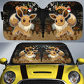 Eevee Car Sunshade Custom Tie Dye Style Car Accessories - Gearcarcover - 1