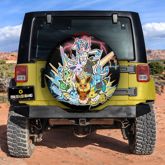 Eevee Evolution Spare Tire Cover Custom Anime - Gearcarcover - 2