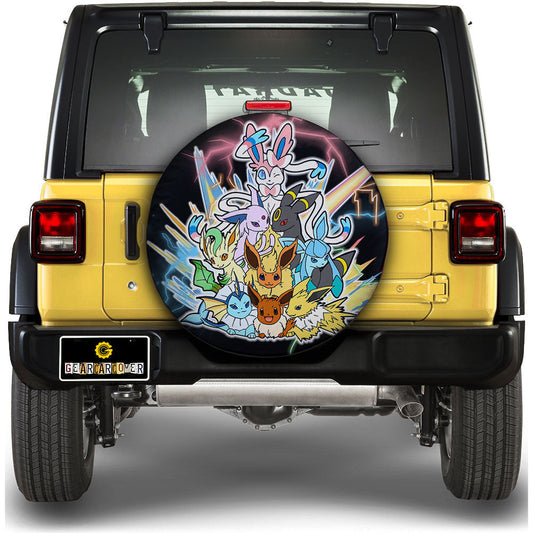 Eevee Evolution Spare Tire Cover Custom Anime - Gearcarcover - 1