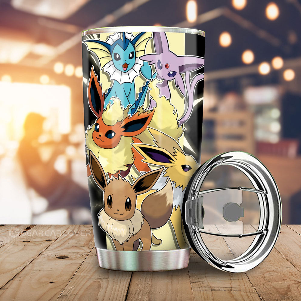 Eevee Tumbler Cup Custom Car Accessories For Fans - Gearcarcover - 1