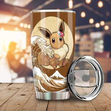 Eevee Tumbler Cup Custom Pokemon Car Accessories - Gearcarcover - 1