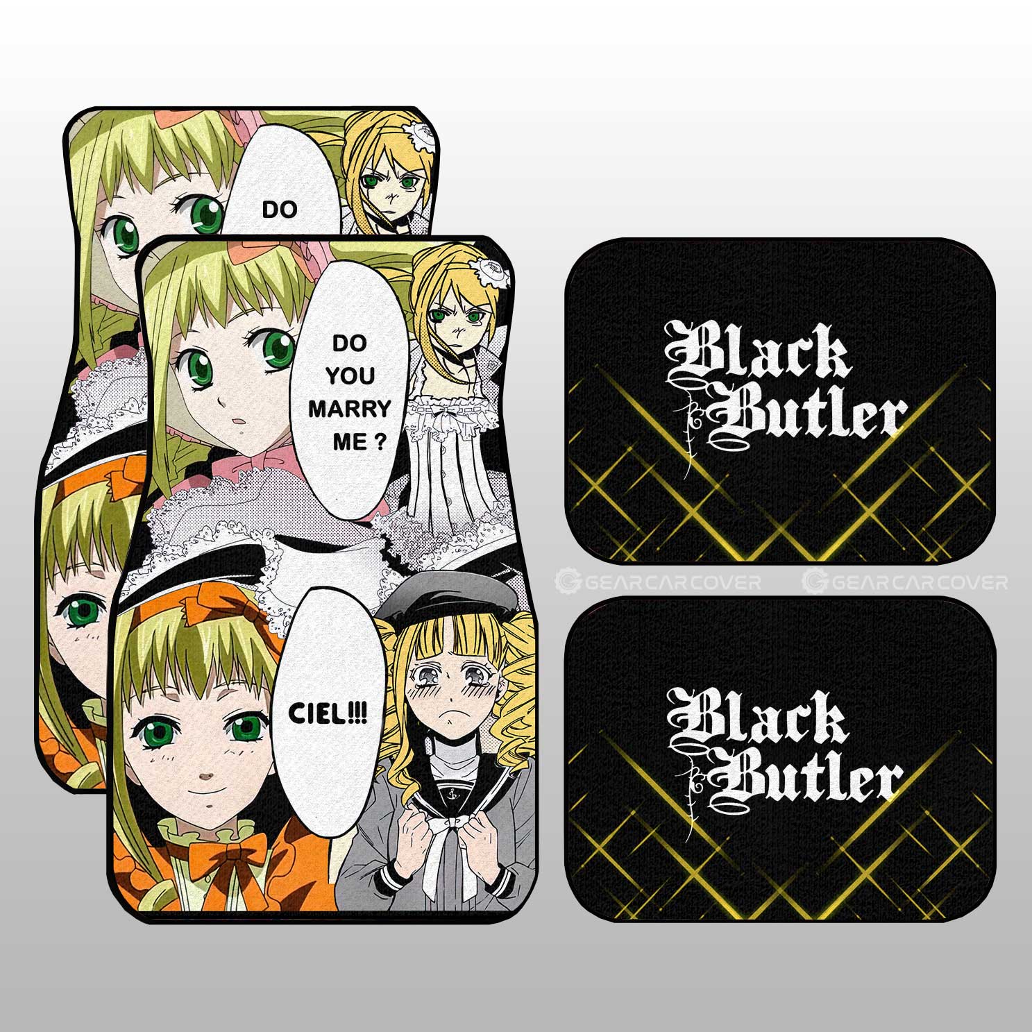 Elizabeth Ethel Cordelia Midford Car Floor Mats Custom Black Butler Car Accessories - Gearcarcover - 1