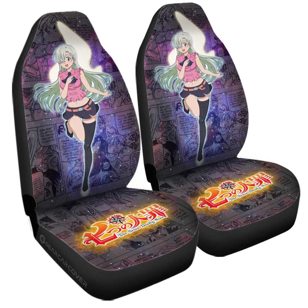 Elizabeth Liones Car Seat Covers Custom Galaxy Manga Style - Gearcarcover - 3