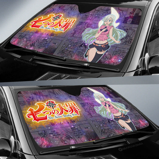 Elizabeth Liones Car Sunshade Custom Manga Galaxy Style - Gearcarcover - 2