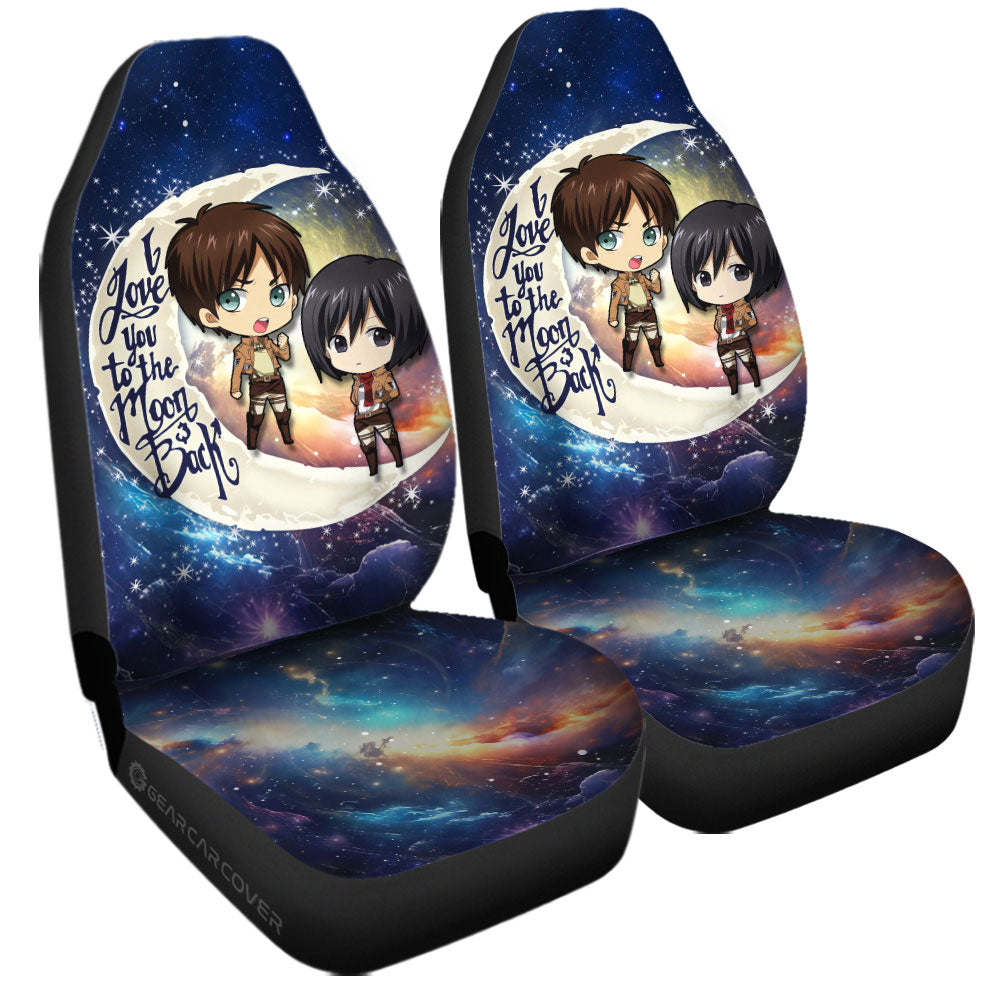 Eren And Mikasa Car Seat Covers Custom Car Accessories - Gearcarcover - 3