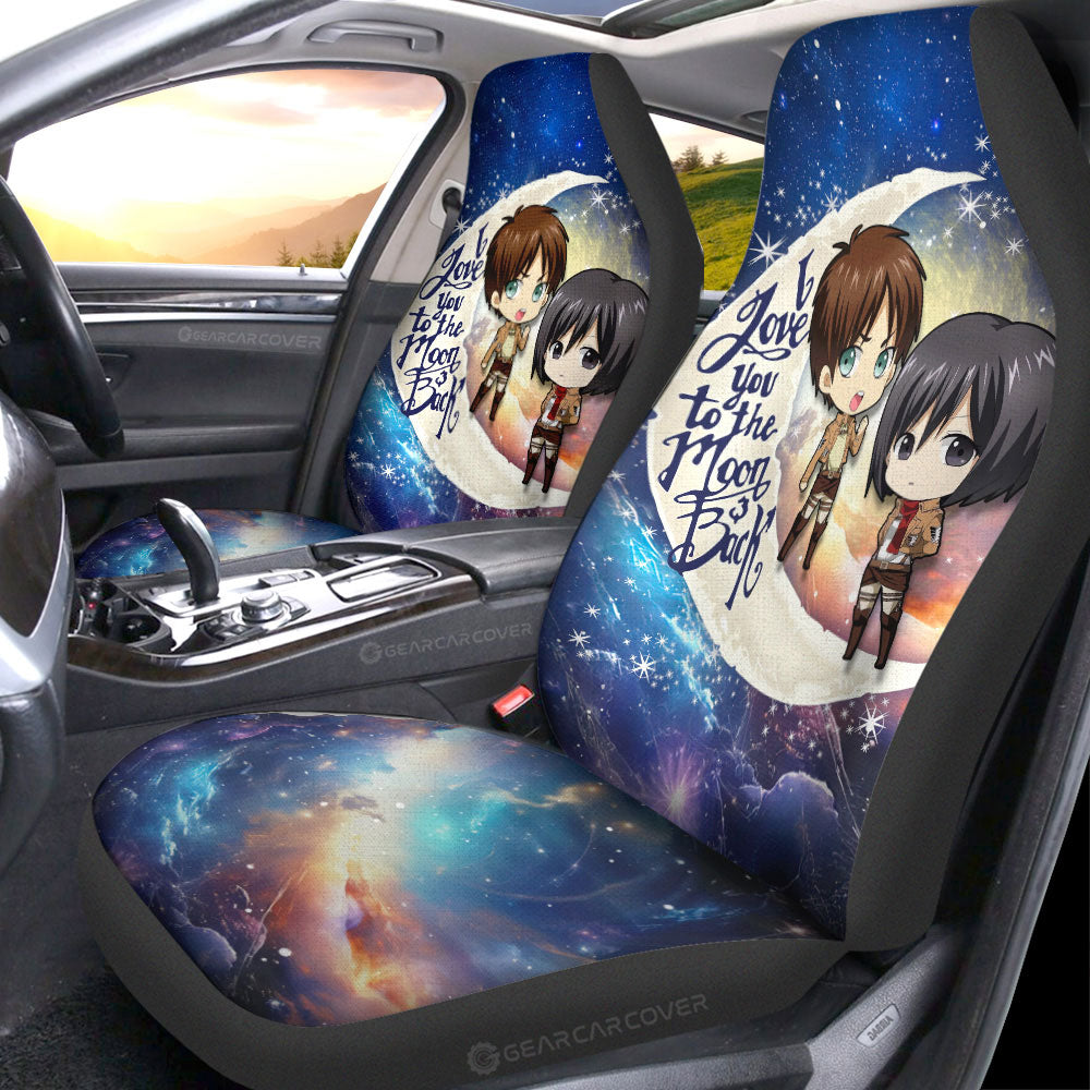 Eren And Mikasa Car Seat Covers Custom Car Accessories - Gearcarcover - 1