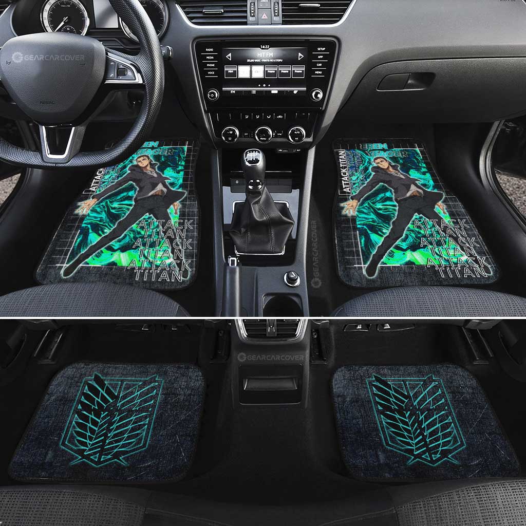 Eren Yeager Car Floor Mats Custom Attack On Titan Car Accessories - Gearcarcover - 2