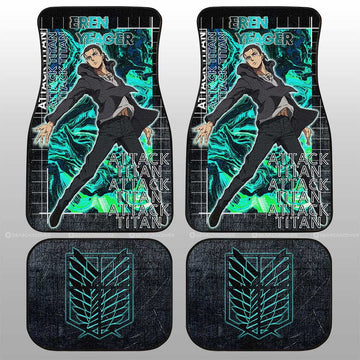 Eren Yeager Car Floor Mats Custom Attack On Titan Car Accessories - Gearcarcover - 1