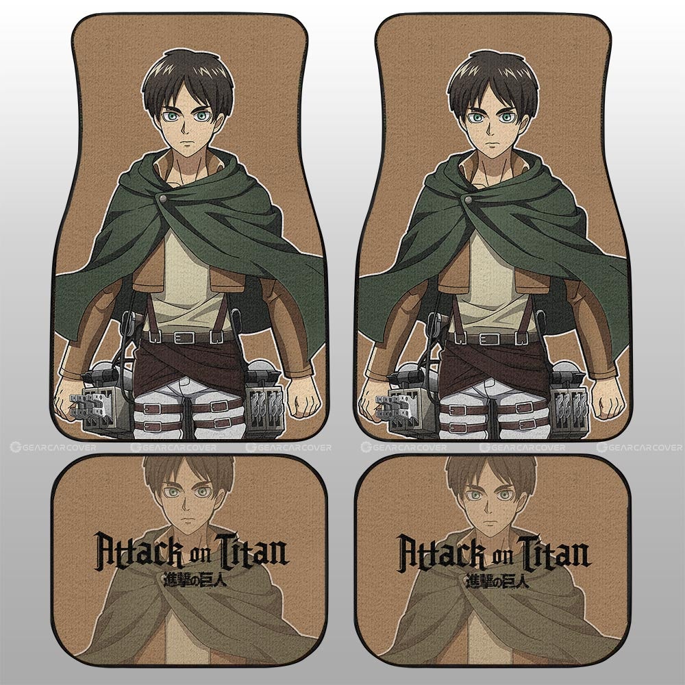 Eren Yeager Car Floor Mats Custom Main Hero Car Accessories - Gearcarcover - 2