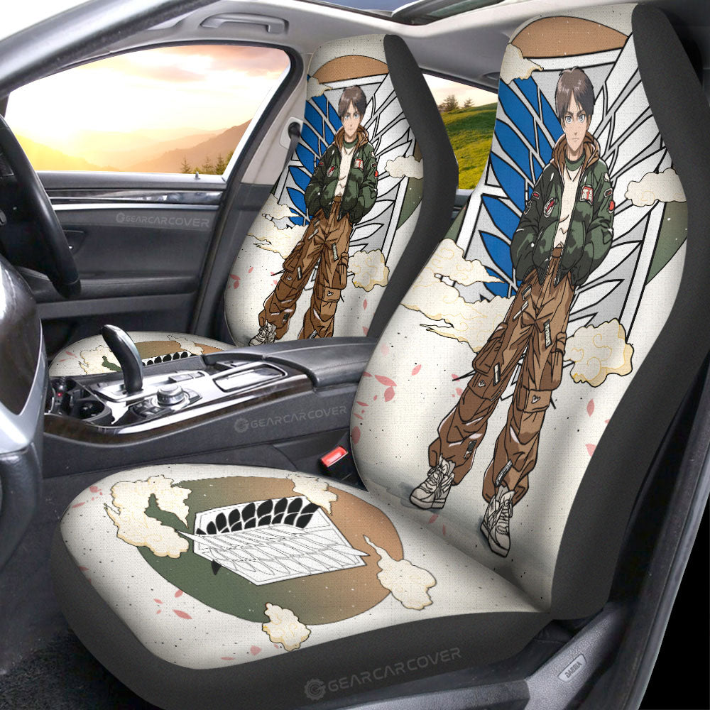 Eren Yeager Car Seat Covers AOT Collection - Gearcarcover - 1