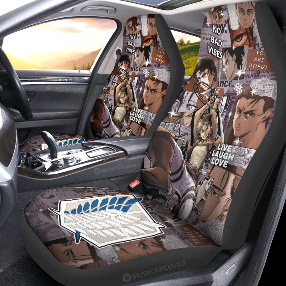 Eren Yeager Car Seat Covers Custom Car Interior Accessories - Gearcarcover - 1