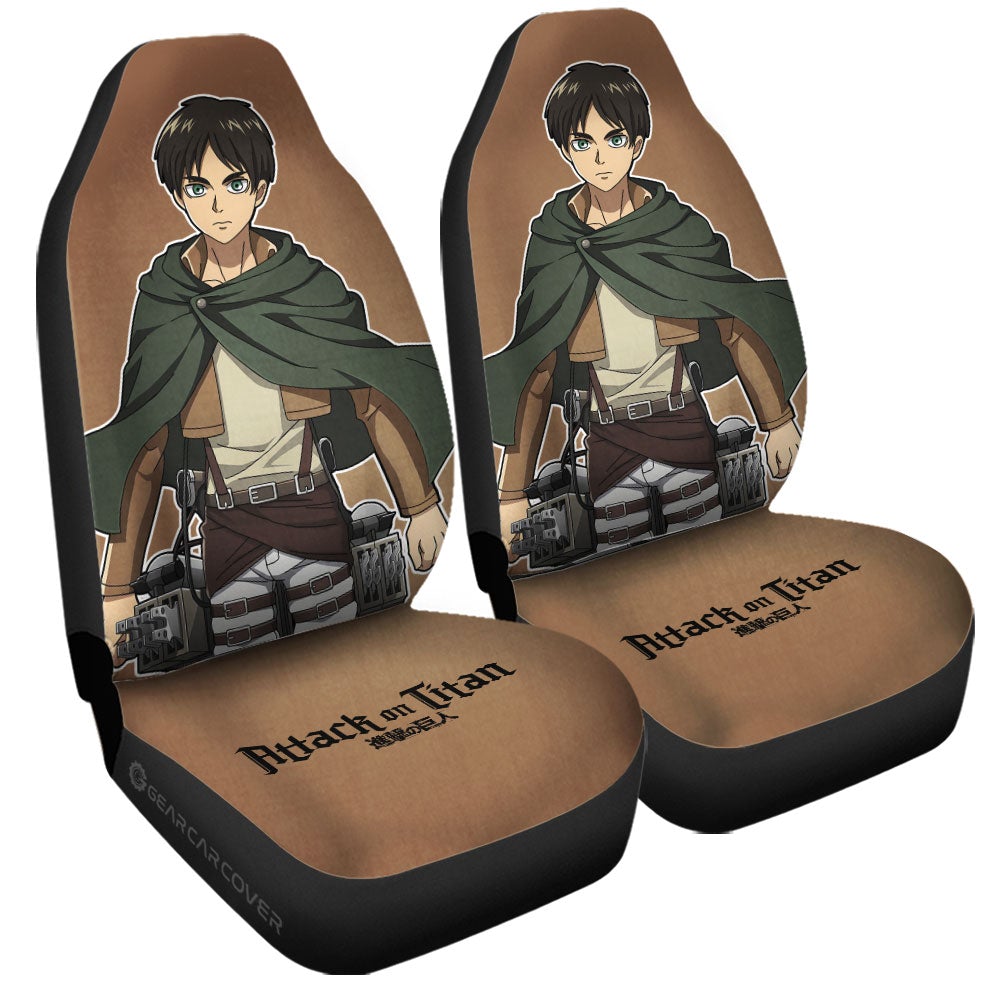 Eren Yeager Car Seat Covers Custom Main Hero Car Accessories - Gearcarcover - 3