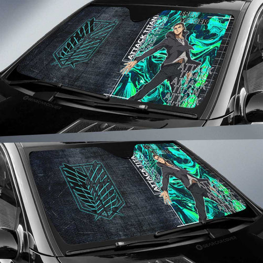 Eren Yeager Car Sunshade Custom Attack On Titan Car Accessories - Gearcarcover - 2