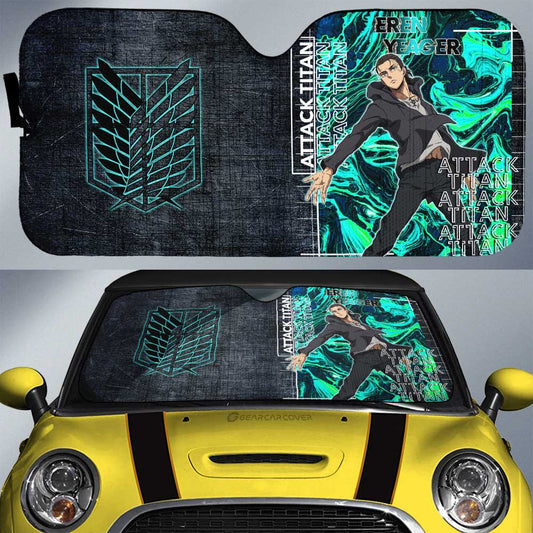Eren Yeager Car Sunshade Custom Attack On Titan Car Accessories - Gearcarcover - 1