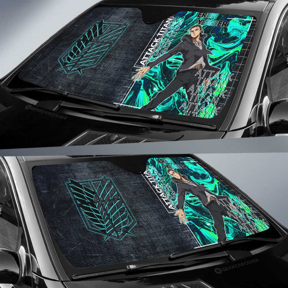 Eren Yeager Car Sunshade Custom Car Accessories - Gearcarcover - 2