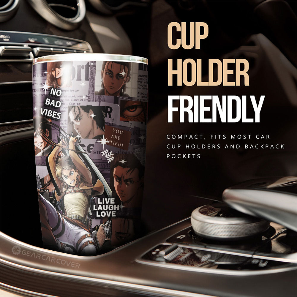 Eren Yeager Tumbler Cup Custom Car Interior Accessories - Gearcarcover - 3